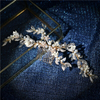 2020 Fashion Gold Flower Leaves Pearl Bridal Jeweled Hair Comb