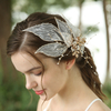 Sweet Bridal Lace Leaves Hair Jewelry Hair Clips Wedding Rhinestones Hair Accessories