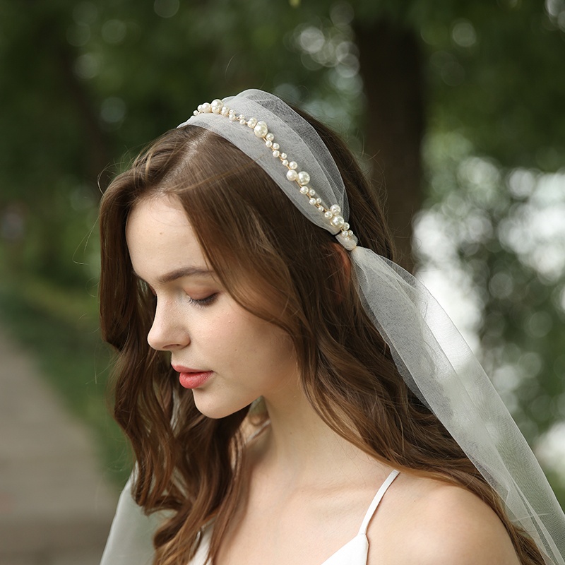 Wedding Pearl Decoration Hair vine Bride Veil Bridal Wedding Head Belt For Women