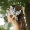 Sweet Bridal Lace Leaves Hair Jewelry Hair Clips Wedding Rhinestones Hair Accessories